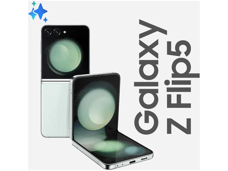 Smartphone Samsung Z Flip 5 512GB Verde Claro 5G Snapdragon 8GB